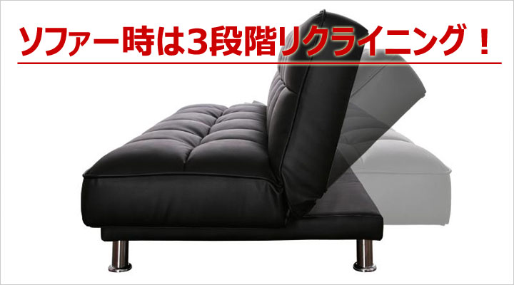 リクライニング3段階。